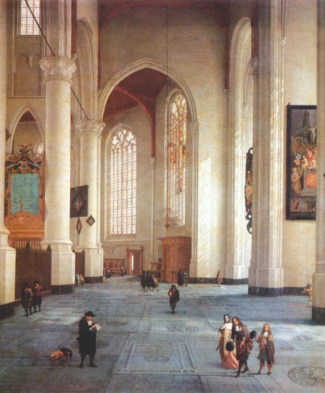 LORME, Anthonie de Interior of the St Laurenskerk in Rotterdam g Sweden oil painting art